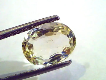3.90 Ct Unheated Untreated Natural Ceylon Yellow Sapphire Pukhraj