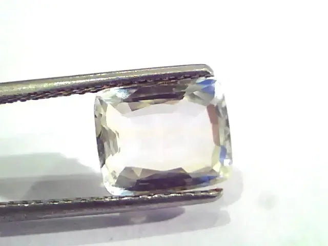 3.85 Ct IGI Certified Unheated Untreated Natural Premium White Sapphire - Venus Gems