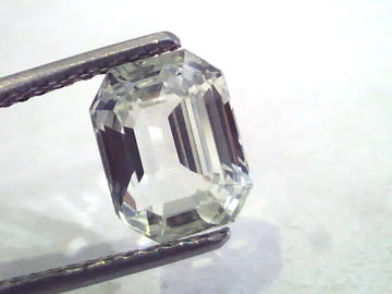 3.82 Ct Unheated Untreated Natural Premium White Sapphire Gemstone