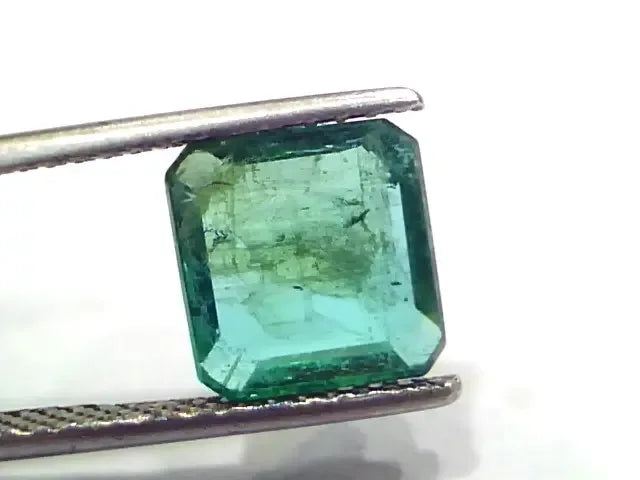 3.87 Ct GII Certified Untreated Natural Zambian Emerald Gemstone - Venus Gems