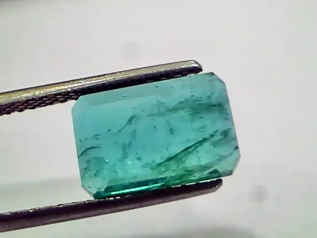 3.87 Ct Untreated Natural Zambian Emerald Gemstone Panna Gems AAA - Venus Gems