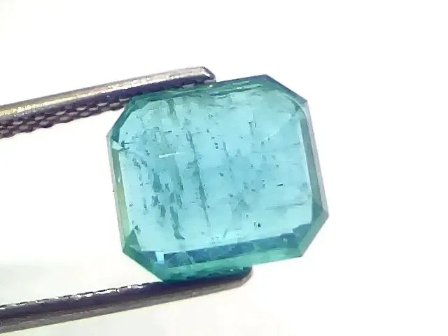 3.90 Ct GII Certified Untreated Natural Zambian Emerald Gemstone AAA - Venus Gems