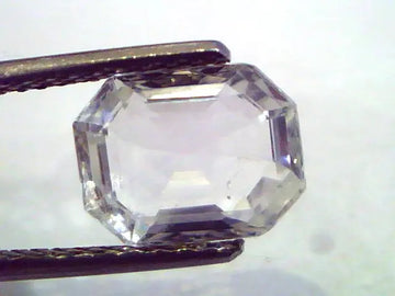 3.90 Ct Unheated Untreated Natural White Sapphire Gemstone