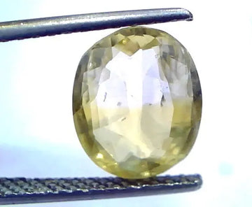 3.98 Ct Unheated Untreated Ceylon Yellow Blue Pitambari Pukhraj Neelam
