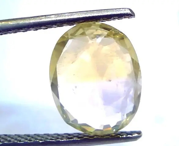 3.98 Ct Unheated Untreated Ceylon Yellow Blue Pitambari Pukhraj Neelam
