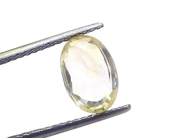 3.91 Ct GII Certified Unheated Untreated Natural Ceylon Yellow Sapphire - Venus Gems