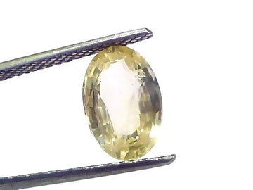 3.91 Ct GII Certified Unheated Untreated Natural Ceylon Yellow Sapphire - Venus Gems