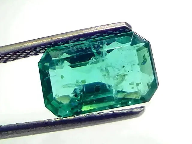 3.93 Ct GII Certified Untreated Natural Zambian Emerald Gemstone AAA - Venus Gems