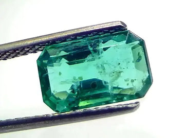 3.93 Ct GII Certified Untreated Natural Zambian Emerald Gemstone AAA - Venus Gems