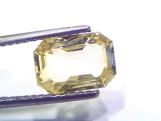 3.95 Ct GII Certified Unheated Untreated Natural Ceylon Yellow Sapphire AA