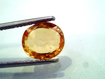 3.97 Ct Unheated Untreated Natural Ceylon Orange Yellow Sapphire