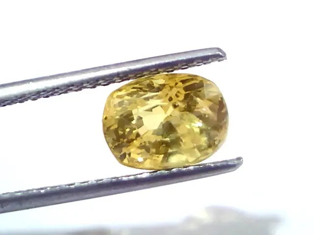 3.96 Ct GII Certified Unheated Untreated Natural Ceylon Yellow Sapphire