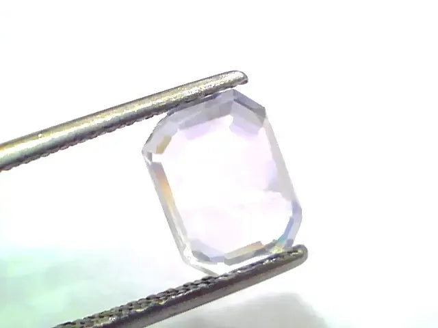 3.98 Ct Unheated Untreated Natural Ceylon White Sapphire Gemstone - Venus Gems