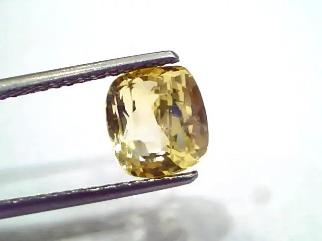3.98 Ct IGI Certified Unheated Untreated Natural Ceylon Yellow Sapphire