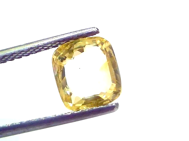 3.09 Ct Certified Unheated Untreated Natural Ceylon Yellow Sapphire Gemstone - Venus Gems