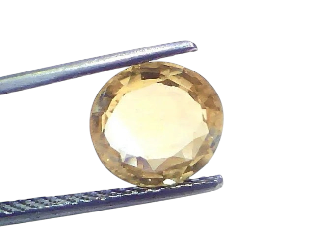 3.58 Ct Certified Unheated Untreated Natural Ceylon Yellow Sapphire Gemstone - Venus Gems