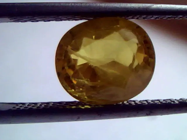 3 Ct Natural Bangkok Yellow Sapphire,Pukhraj Gemstone heated