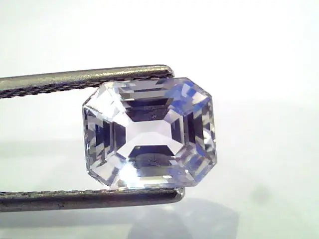 3.04 Ct Unheated Untreated Natural White Sapphire Gemstone AAA