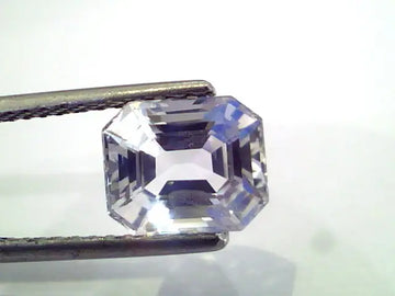 3.04 Ct Unheated Untreated Natural White Sapphire Gemstone AAA