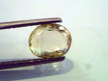 2.93 Ct Unheated Untreted Natural Ceylon Yellow Sapphire/Pukhraj