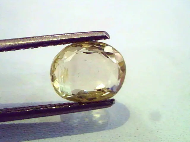 2.93 Ct Unheated Untreted Natural Ceylon Yellow Sapphire/Pukhraj