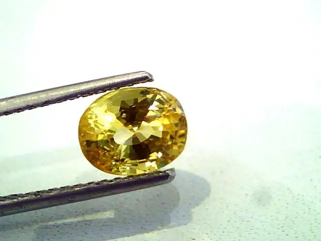 2.97 Ct Unheated Untreated Natural Ceylon Yellow Sapphire AAAAA