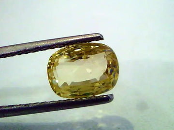 3.02 Ct Unheated Untreated Natural Ceylon Yellow Sapphire Gems