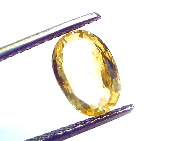 3.57 Ct IGI Certified Unheated Untreated Natural Ceylon Yellow Sapphire - Venus Gems