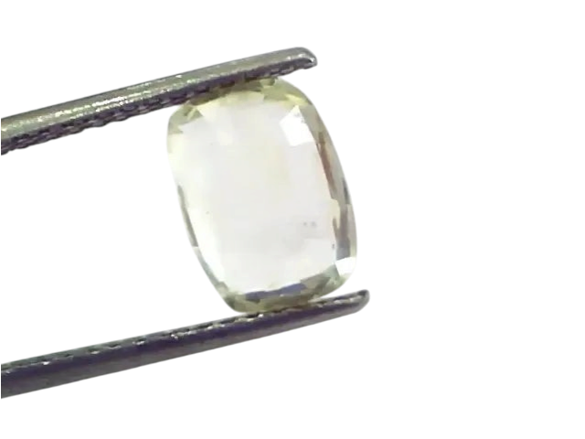 3.06 Ct Unheated Untreated Natural Ceylon Yellow Sapphire Pukhraj - Venus Gems
