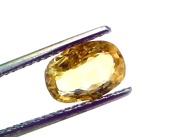 3.15 Ct Certified Unheated Untreated Natural Ceylon Yellow Sapphire Gemstone - Venus Gems