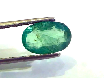 3.46 Ct Untreated Natural Zambian Emerald Gemstone Panna stone - Venus Gems