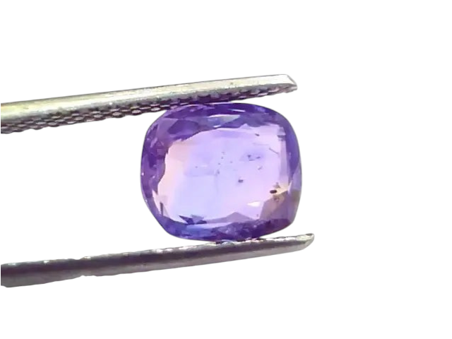 3.92 Ct Unheated Untreated Ceylon Purple Blue Sapphire Khuni Neelam - Venus Gems