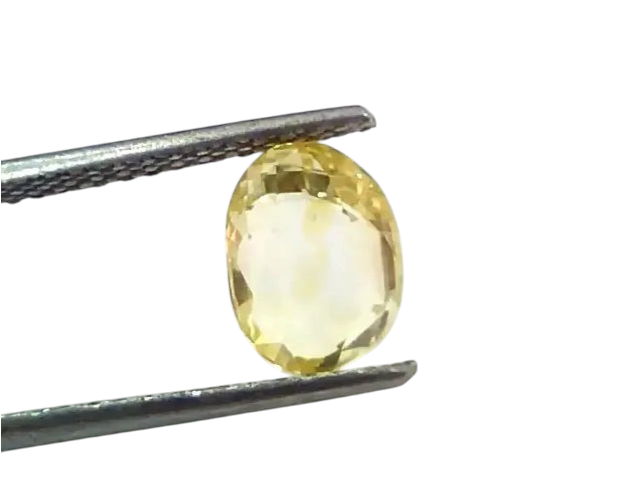 3.02 Ct Unheated Untreated Natural Ceylon Yellow Sapphire Pukhraj - Venus Gems