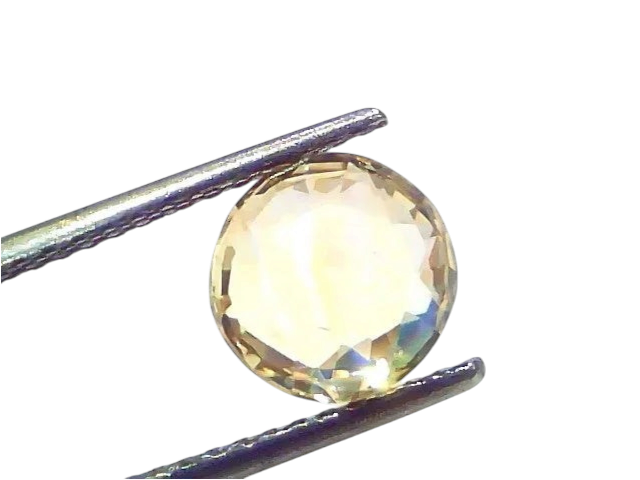 3.08 Ct Certified Unheated Untreated Natural Ceylon Yellow Sapphire Gemstone - Venus Gems