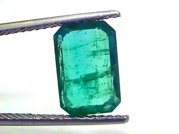 3.80 Ct GII Certified Untreated Natural Zambian Emerald Gems AA - Venus Gems