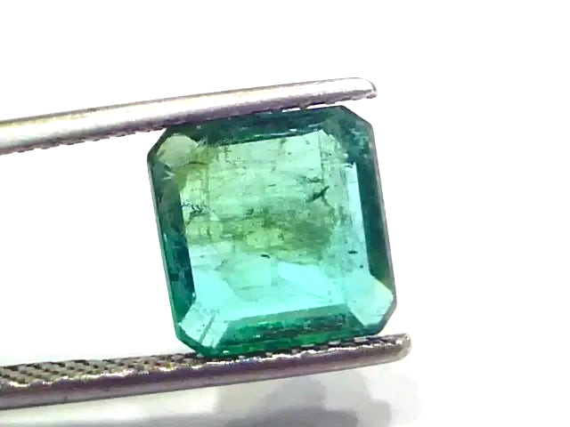 3.87 Ct GII Certified Untreated Natural Zambian Emerald Gemstone - Venus Gems