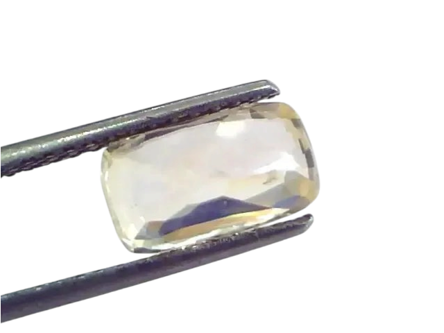 3.47 Ct Unheated Untreated Natural Ceylon Yellow Sapphire Gemstone - Venus Gems