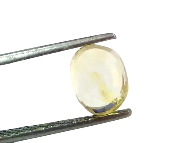 3.02 Ct Unheated Untreated Natural Ceylon Yellow Sapphire Pukhraj - Venus Gems