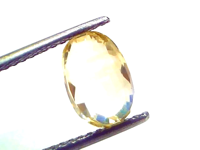 3.57 Ct IGI Certified Unheated Untreated Natural Ceylon Yellow Sapphire - Venus Gems