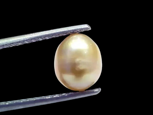 3.43 Ct 7.66 Chaw Natural Real Basra Pearl Moti Certified *RARE - Venus Gems