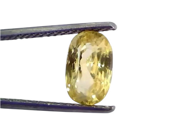 3.08 Ct Unheated Untreated Natural Ceylon Yellow Sapphire Gemstone - Venus Gems