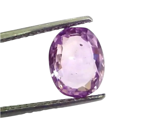 3.67 Ct Unheated Untreated Natural Purple Sapphire Khuni Neelam - Venus Gems