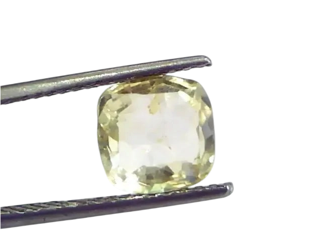 3.52 Ct Unheated Untreated Natural Ceylon Yellow Sapphire Pukhraj - Venus Gems