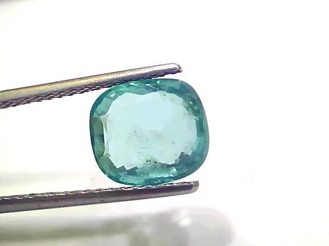 4.00 Ct GII Certified Untreated Natural Zambian Emerald Gemstone