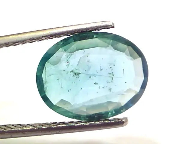 4.00 Ct GII Certified Untreated Natural Zambian Emerald Gemstone