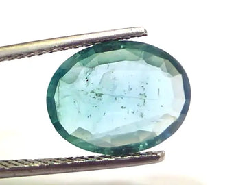 4.00 Ct GII Certified Untreated Natural Zambian Emerald Gemstone