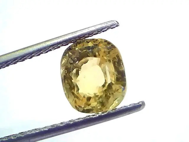4.00 Ct IGI Certified Unheated Untreated Natural Ceylon Yellow Sapphire AA