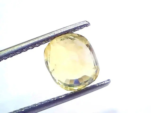 4.00 Ct IGI Certified Unheated Untreated Natural Ceylon Yellow Sapphire AA