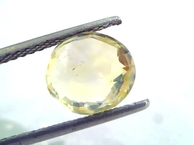 4.04 Ct Unheated Untreated Natural Ceylon Yellow Sapphire/Pukhraj