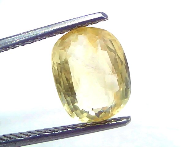 4.00 Ct Certified Unheated Natural Ceylon Yellow Sapphire Pukhraj – 4.40 Ratti